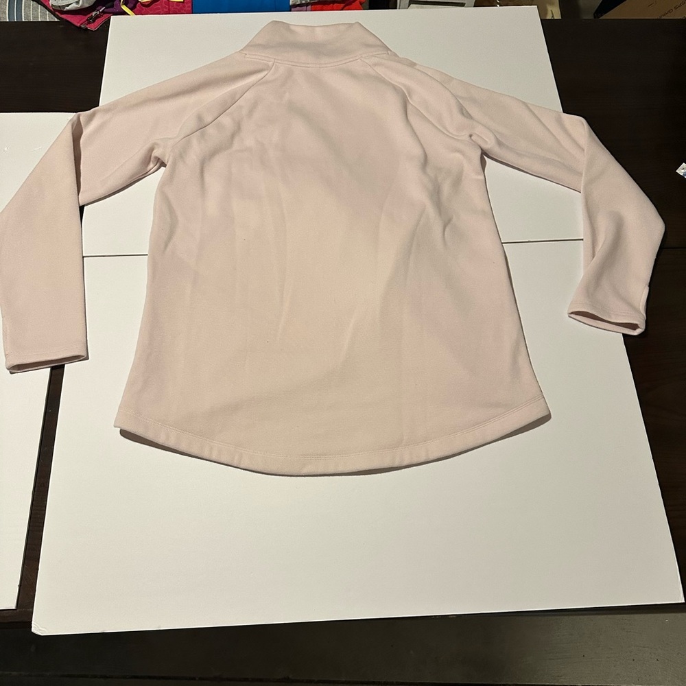 Athleta Women’s Medium Blush Pink Quarter Zip Fleece Athleisure Pullover - Picture 7 of 7